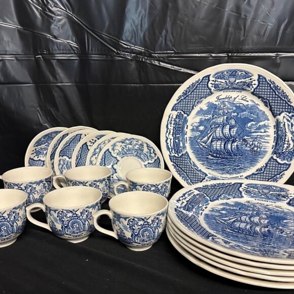 "Fair Winds" original copper engravings by Alfred Meakin Staffordshire England. - Picture 4 of 4